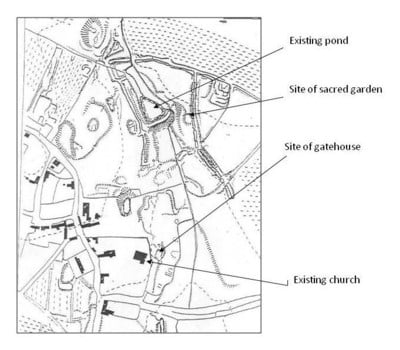 Map of earthworks